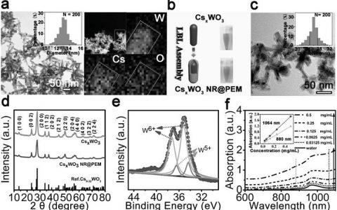 Adv. Mater.  CsxWO3纳米棒作为一种多功能纳米材料用于双模态成像引导的光热/光动力疗法治疗肿瘤