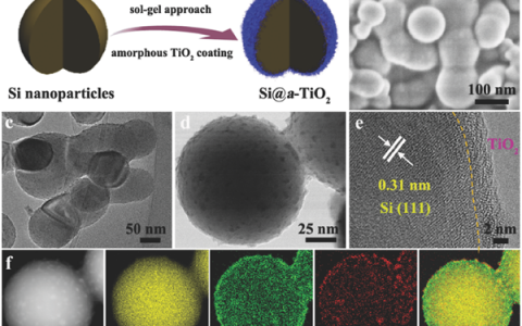 赵东元Adv.Mater.:无定形TiO2壳层作为Si纳米颗粒弹性缓冲层用于高能安全储锂