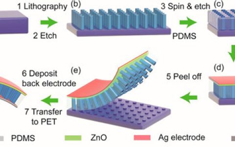 ACS Nano:Si微米线-ZnO纳米薄膜基的柔性LED阵列器件