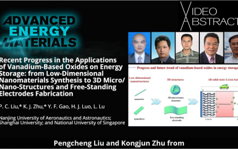 朱孔军&刘鹏程AEM综述(Highlight by Advanced Science News):钒氧化物在储能应用中的研究进展——从低维纳米结构合成到3D微-纳结构及自支撑电极的制备加工