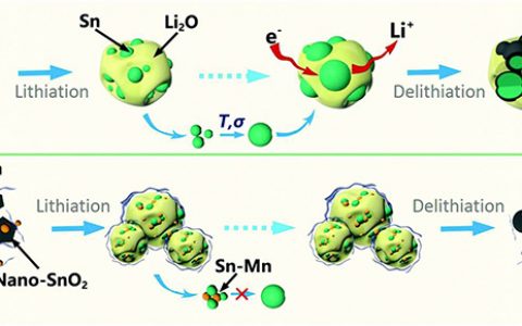 华南理工大学Energy Environ. Sci.：抑制晶粒粗化并引入氧空位的SnO2-Mn-石墨三元负极材料提升储能锂电池首效与循环稳定性