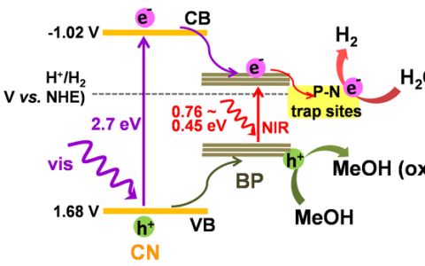 J. Am. Chem. Soc.：黑磷/氮化碳非金属光催化剂—可见光至近红外光催化制氢