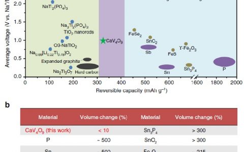 武汉理工麦立强Nature子刊：碱土金属钒酸盐作为新型钠离子电池负极材料
