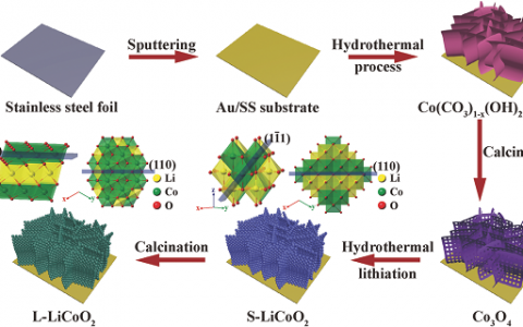 南京理工大学夏晖Adv. Funct. Mater.： 自支撑多孔LiCoO2纳米片阵列用作柔性锂离子电池三维正极