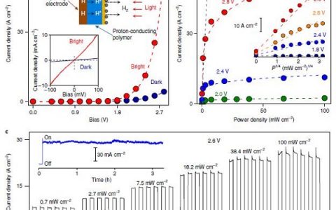 Nature Nanotechnology:石墨烯膜的质子传输的巨大光效应