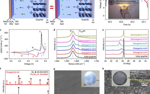 Nat. Chem: 可逆钙合金化使得实用的具有高放电电压的室温可充电钙离子电池成为可能