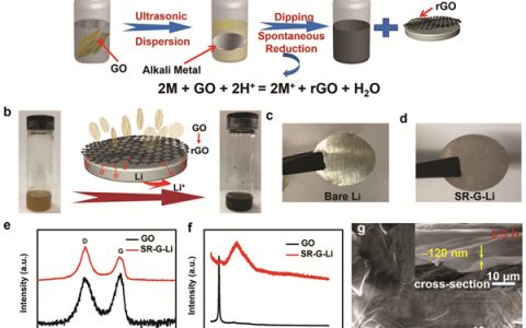 Adv. Mater.：利用喷涂氧化石墨烯在碱金属表面的自发还原，实现无枝晶金属锂负极的规模化制备