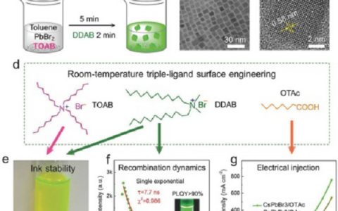 南京理工大学宋继中&曾海波AM：大幅提升钙钛矿量子点QLED效率的室温表面工程