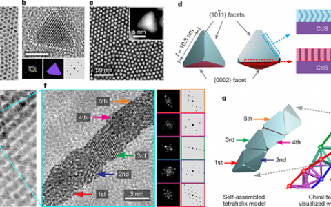 美国布朗大学Ou Chen教授今日Nature：来自去顶四面体量子点中的超结构