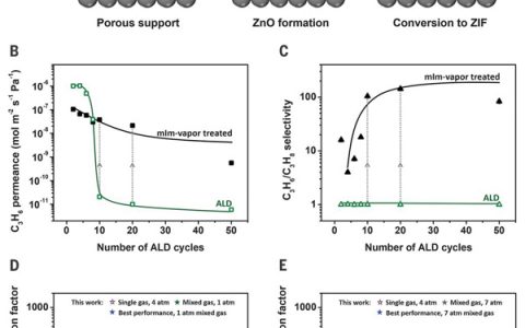 今日Science全新制备工艺：全气相处理法制备的ZIFs膜