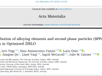 悉尼大学Julie Cairney教授团队黄思煜博士《Acta Materialia》:三维原子探针揭示锆合金纳米结构奥秘