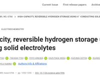 高容量、可逆低温储氢登上Science!
