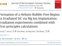 标题: 王彪教授团队惠均/刘敏等人欧陶 (JECS):镁离子注入实现辐照SiC中无氦泡区的形成