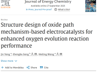 太原理工大学王美玲JEC:基于氧化物路径机制(OPM)的析氧电催化剂设计新策略
