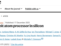 硅基量子处理器重大突破!最新Nature!