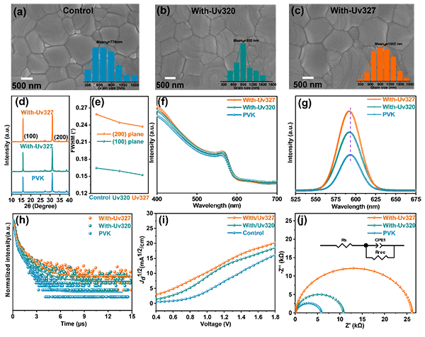 云南大学王茺&张文华&邱锋在钙钛矿光电探测性能提升方面的研究取得新进展(图3)
