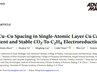 江西师大袁彩雷/中科院半导体所王开友AM：原子级Cu–Cu间距调控实现高选择性CO2电还原制乙烯