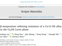 中南大学《Scripta Materialia》：Ta固溶进入Laves Cr2Nb相以提高铜合金的抗高温软化性能