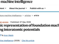 Nature Machine Intelligence | 帝国理工Walsh课题组：基础机器学习势函数的