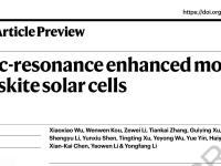 苏州大学Nature：钙钛矿太阳能电池用电子共振增强分子